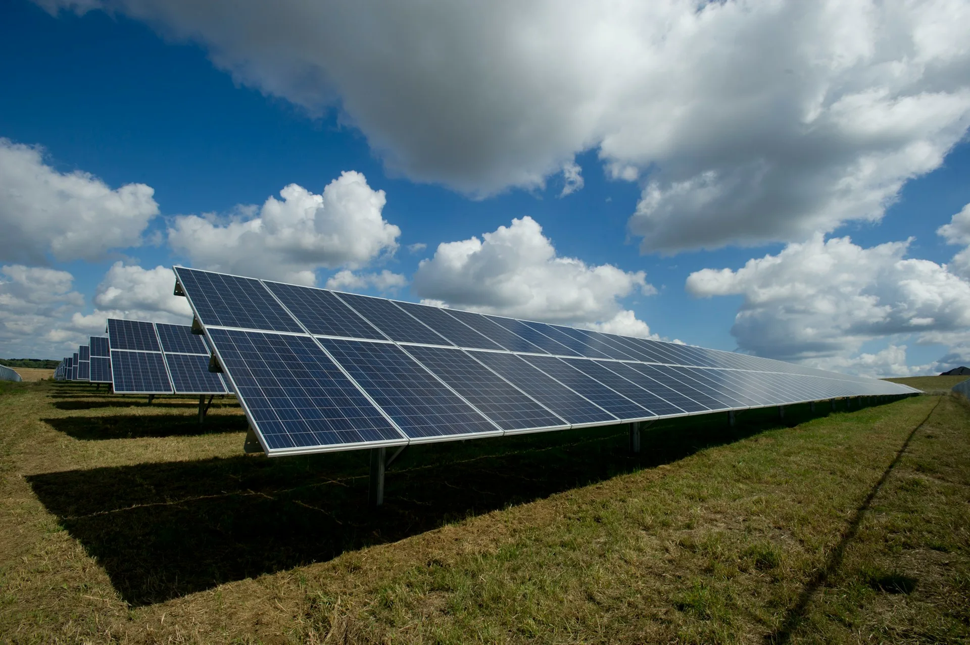 Panneaux solaires monocristallins noirs et polycristallins bleus