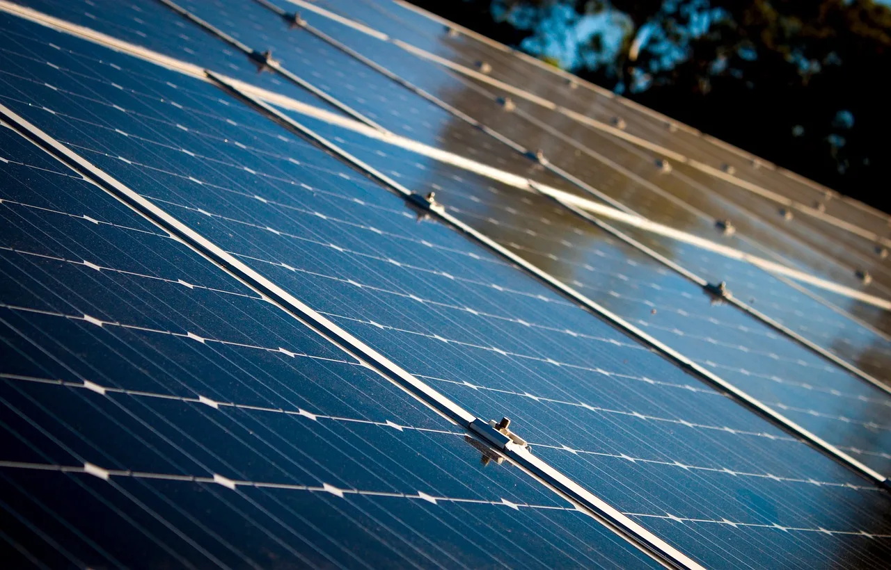 Panneaux solaires installés sur un bâtiment professionnel
