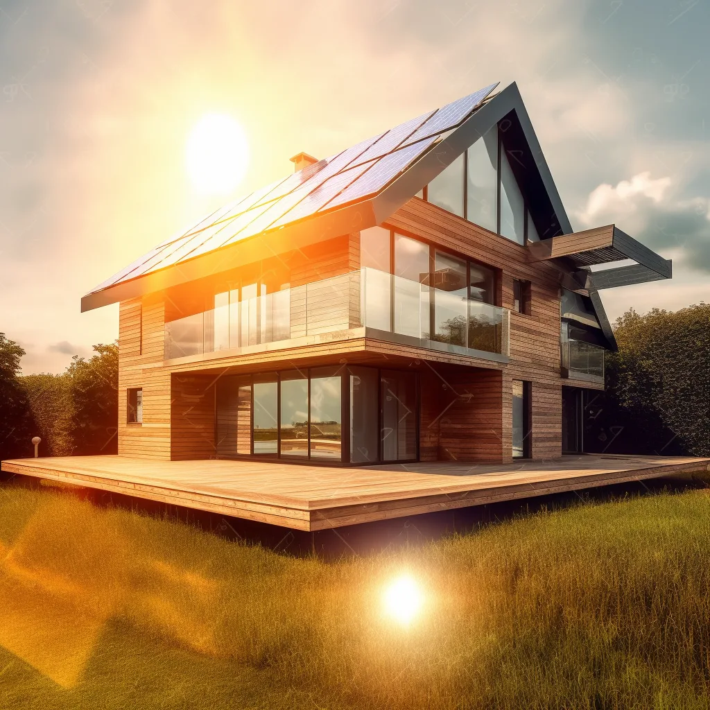 Schéma d'une installation solaire reliée au réseau électrique