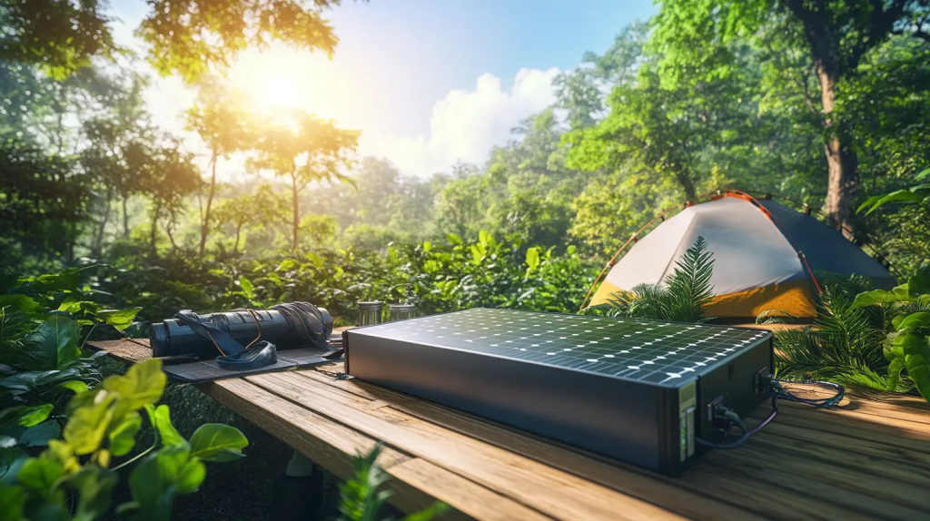 Panneaux solaires en camping
